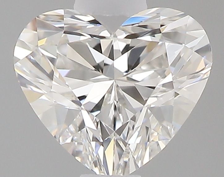 Face-up catalogue photograph of a heart-shaped diamond with two rounded lobes, a central cleft and a pointed tip.
