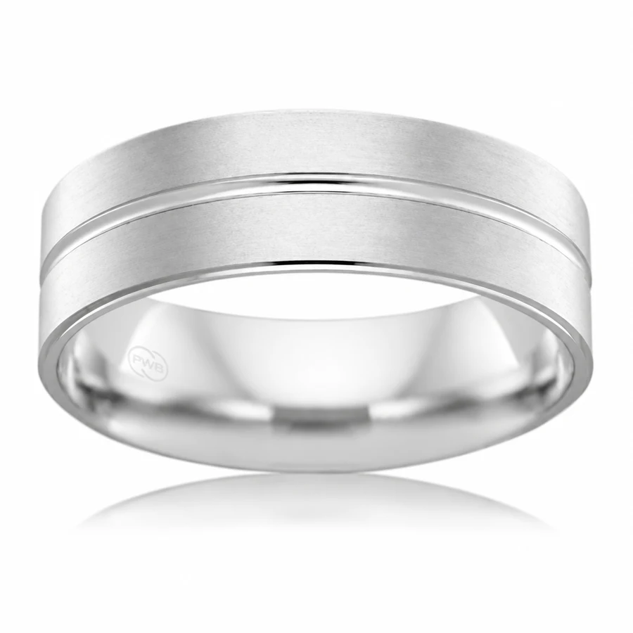 Faceted Spire in 9kt White Gold, colour preview