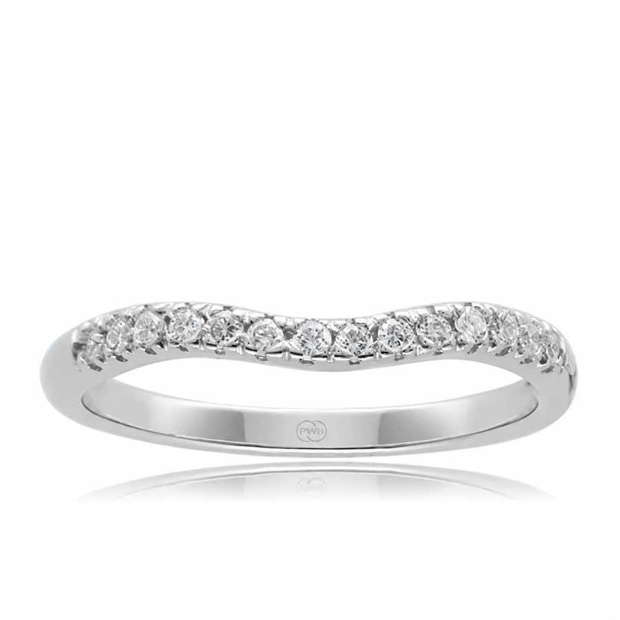 Curved Diamond Fourteen in 18kt White Gold, colour preview