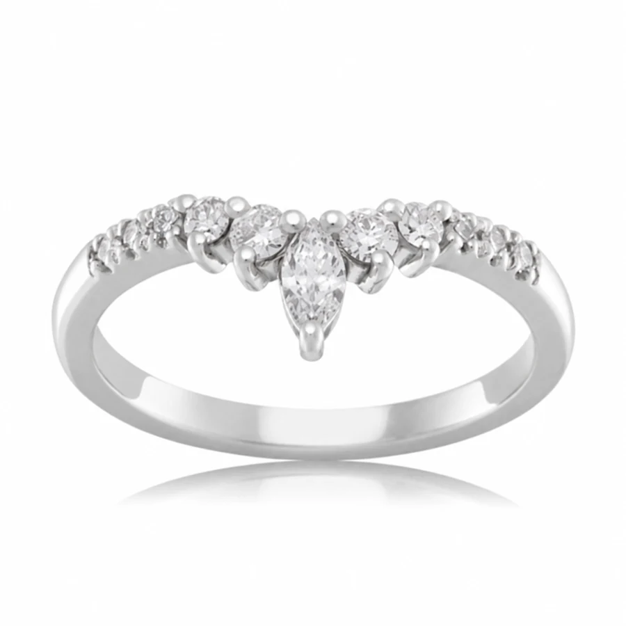 White gold diamond-set wedding band