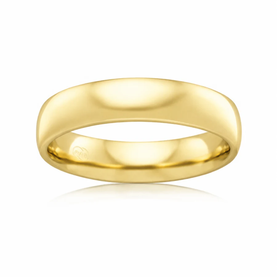Original Comfort Wedder, 5 mm in 9kt Yellow Gold, colour preview
