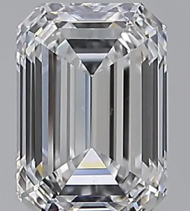 Good emerald cut diamond clarity example