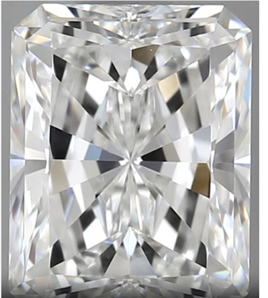 Bad radiant cut diamond bowtie example