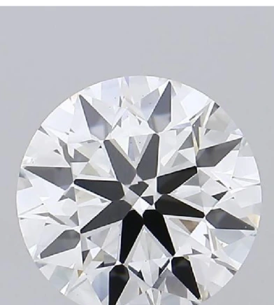 Bad round diamond colour balance example