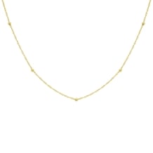 Gold Solid Ball Twist Necklace