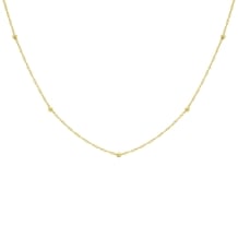 Gold Solid Ball Twist Necklace