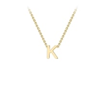 Gold Initial Pendant A to Z Yellow, White and Rose