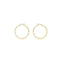Diamond Cut Hoop Earring