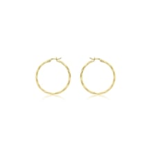 Diamond Cut Hoop Earring