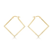 Diamond Cut Square Earrings