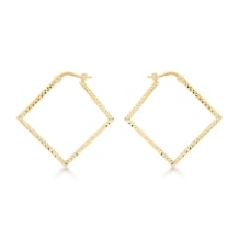 Diamond Cut Square Earrings