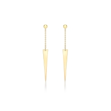 Spear Drop Chain Earrings