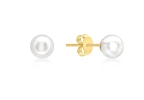 5mm Pearl Button Stud Earrings
