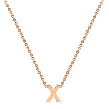 Gold Initial Pendant -X