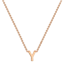 Gold Initial Pendant -Y