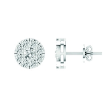 0.25ct Cluster Halo Stud Earring