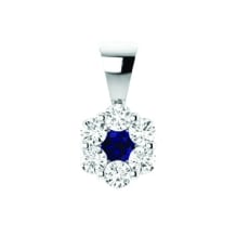 Sapphire Diamond Cluster Pendant