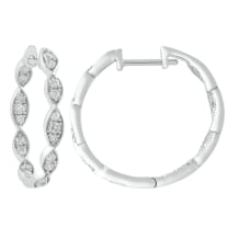 INSIDE OUT HOOP Diamond Earrings 0.50ct WG