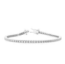 9kt WG Lab 3ct Tennis Bracelet 16.5cm