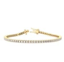 9kt YG 3ct LabTennis Bracelet 16.5cm