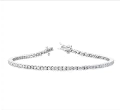 2ct Lab Tennis Bracelet 10kt WG 17.5cm