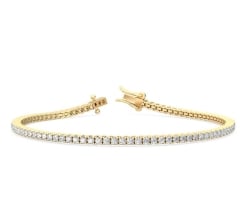 2ct Lab Tennis Bracelet 9kt YG 16.5cm