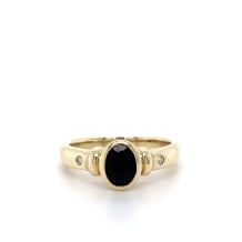 9ct YG Aus Saph Dia Ring