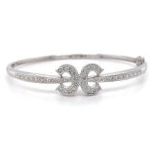 18kt WG Dia Hinged Bangle