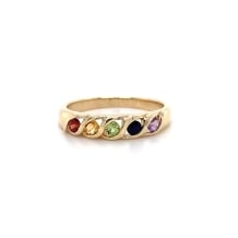 9kt YG Multicolour Gemstone Ring