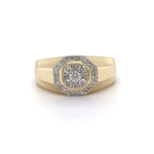 10kt YG 0.50ct Gents Ring Octagon Shape
