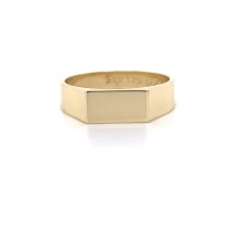 9kt YG Plain GTS Flat Top Band