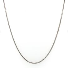 18K WG NECKLACE - FRANCO (SQUARE PROF) 1.2MM 42CM