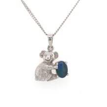 SS Koala Clawset Triplet Opal Pendant