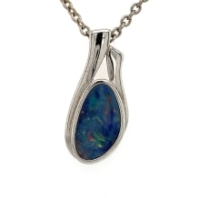 SS Freeshape BldrDblt Opal Pendant