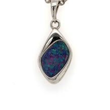SS BLDR Dblt OpalFreeshape Pendant