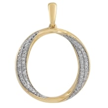 Oval Diamond Pendant with 0.12ct Diamonds