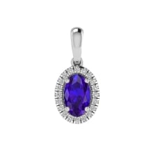 Sapphire Oval Diamond pendant