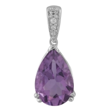 Amethyst Pear Shape Pendant