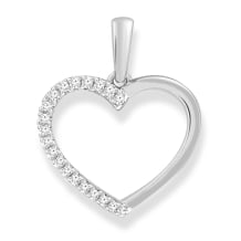 Semi Diamond Heart Pendant
