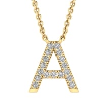 Diamond Initial Pendant A to Z