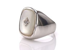 Mother Of Pearl CZ Ring 