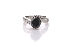 The Kiera Black and White Diamond Ring 