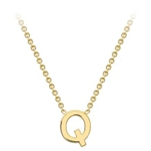 Gold Initial Pendant -Q