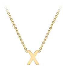 Gold Initial Pendant -X
