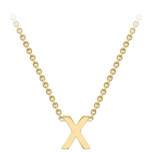 Gold Initial Pendant -X